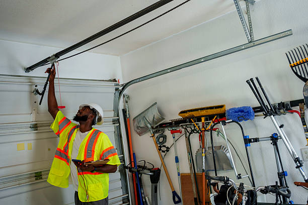 Professional Garage Door technician working in Bloomington, CA